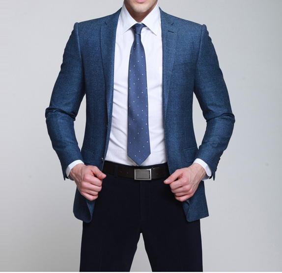 藍(lán)色男士正裝