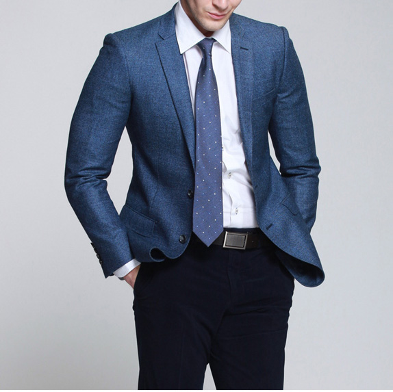 藍(lán)色男士正裝