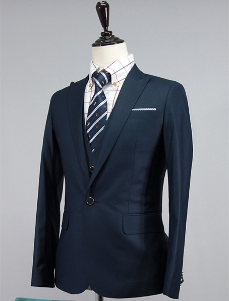 藏藍色西服定制